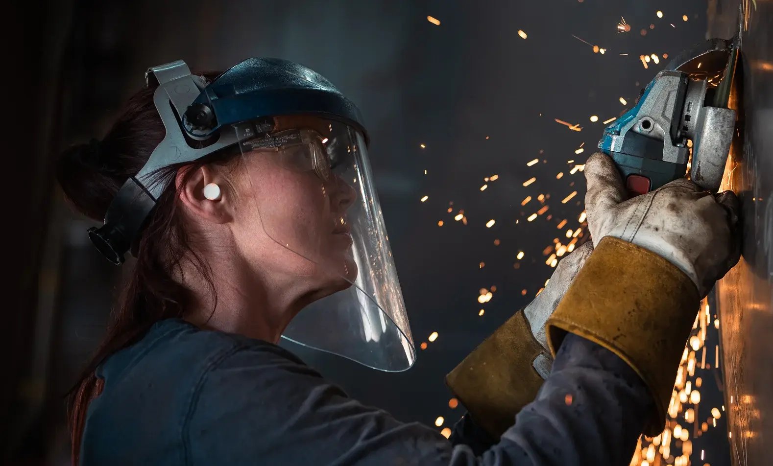female welder